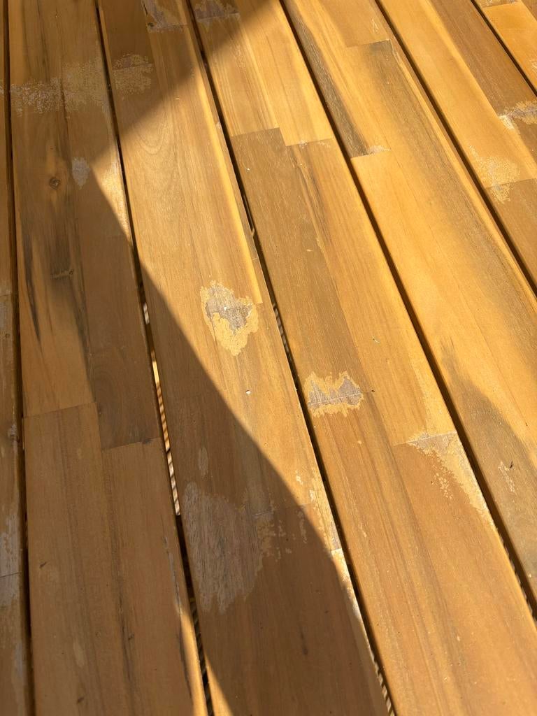 Ronde houten tuintafel -  bieden, Tuin en Terras, Tuintafels, Ophalen, Gebruikt, Rond, Hout