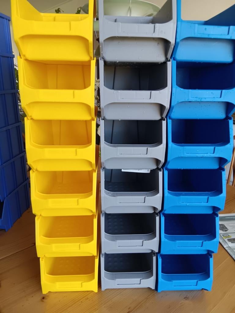 Kruizinga magazijnsysteem met bakken en planken - Nieuw, Zakelijke goederen, Kantoor en Winkelinrichting | Magazijn, Stelling en Opslag