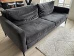 3-zitsbank ribstof grijs, Huis en Inrichting, Banken | Bankstellen, Ophalen, Gebruikt, Driepersoons, 75 tot 100 cm