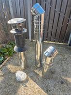 Compleet rookkanaal - RVS, Doe-het-zelf en Verbouw, Verwarming en Radiatoren, Ophalen, 30 tot 80 cm, Gebruikt, Overige typen