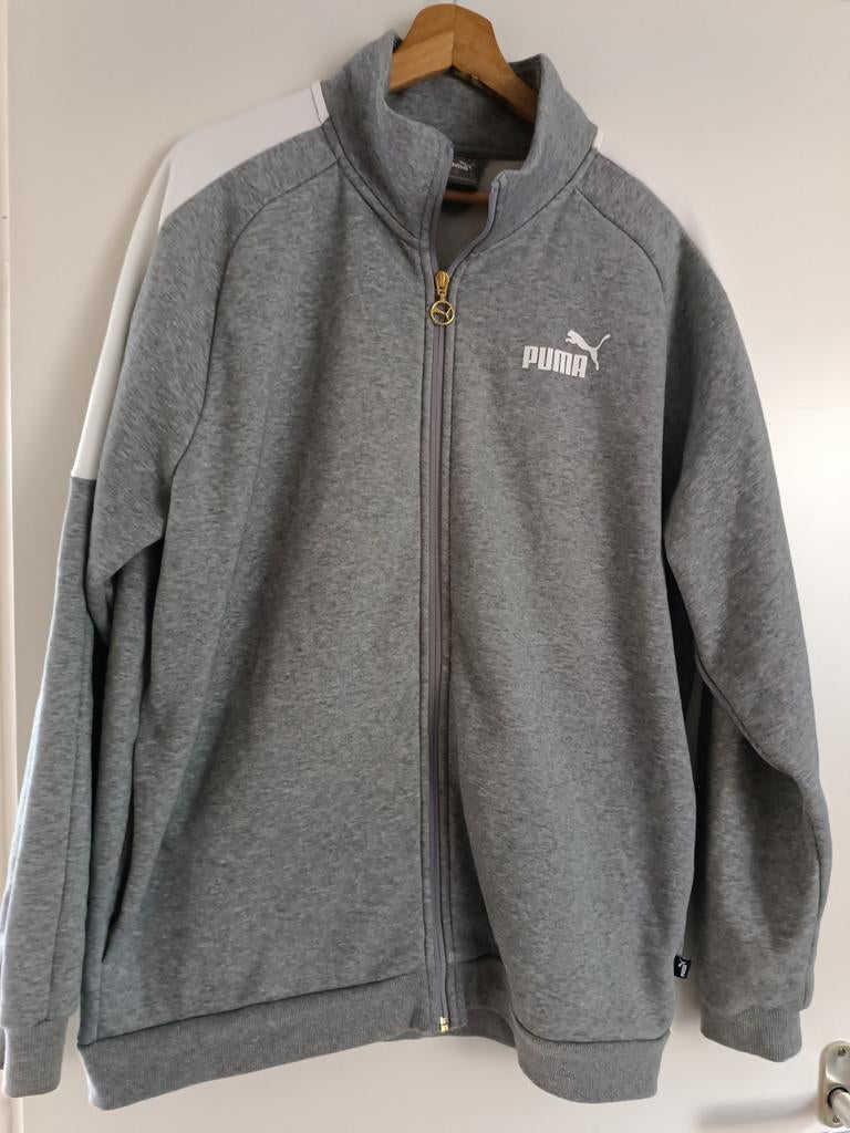 Puma joggingpak maat L - Slechts 2x gedragen, Puma, Ophalen of Verzenden, Zo goed als nieuw, Grijs