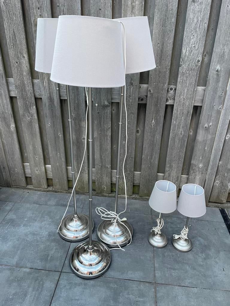 Vloerlampen en tafellampen set, Ophalen of Verzenden, Gebruikt, Metaal, 150 tot 200 cm