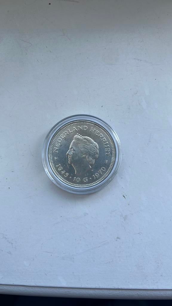 10 gulden Juliana zilver, Ophalen of Verzenden, Overige landen, 10 euro, Zilver