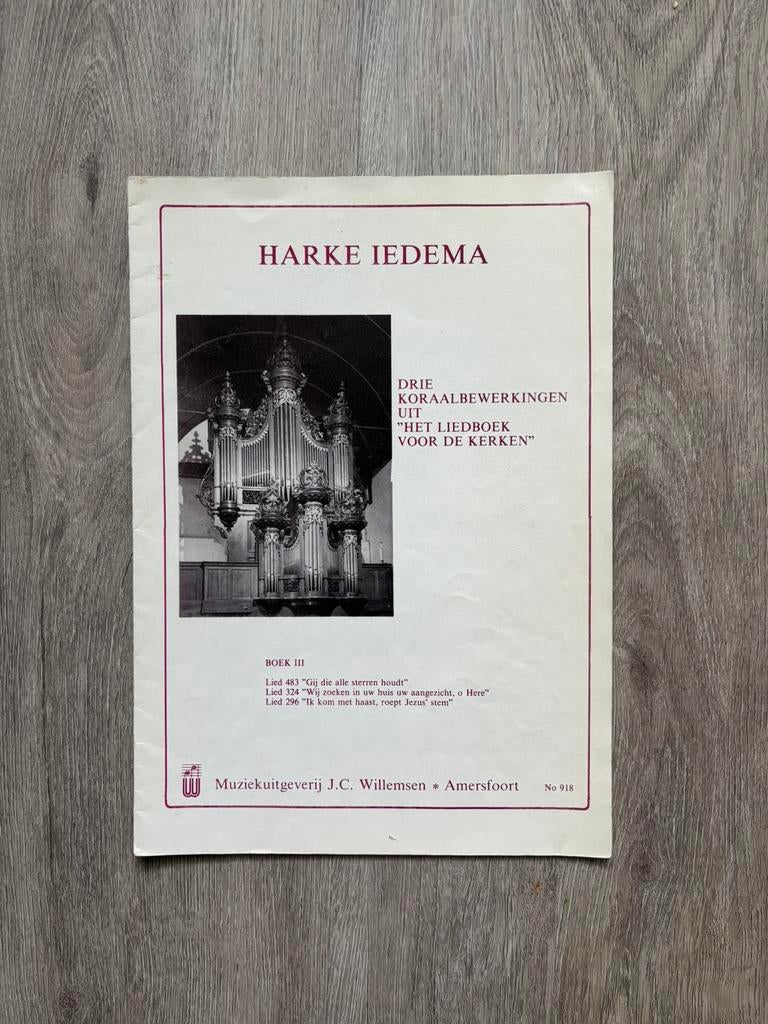 Bladmuziek Harke Iedema - 3 koraalbewerkingen, Ophalen of Verzenden, Gebruikt, Artiest of Componist, Religie en Gospel