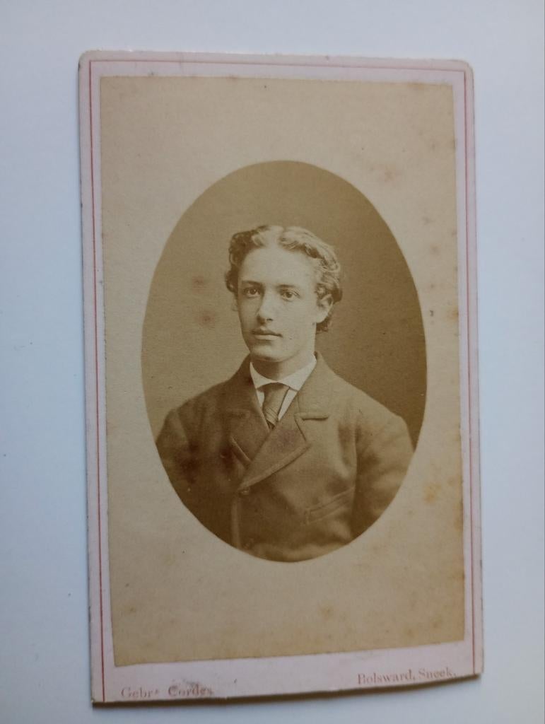 CDV Bolsward Man, Verzamelen, Foto's en Prenten, Ophalen of Verzenden, Voor 1940, Gebruikt, Foto
