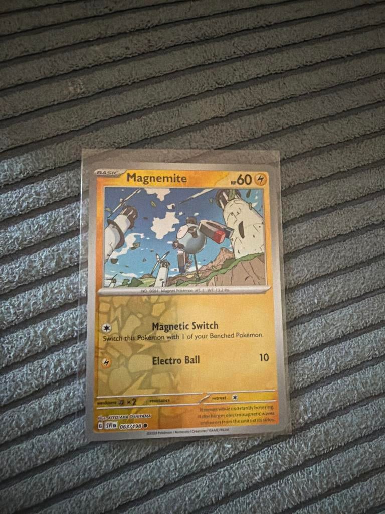 Magnemite Pokémon Kaart - 063/198, Ophalen of Verzenden, Zo goed als nieuw, Losse kaart