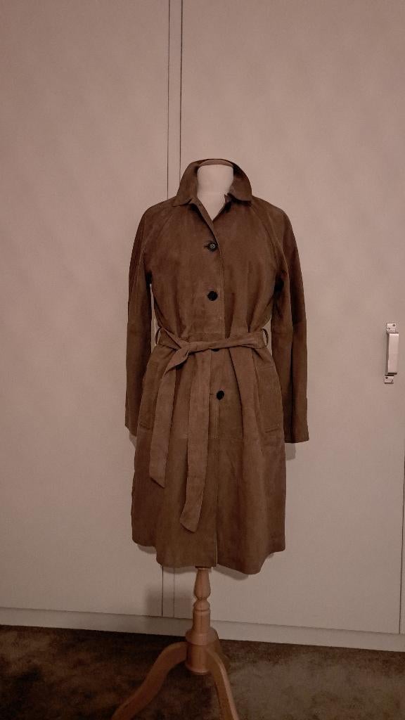 Camelkleur suede jas 100% leer NIEUW maat 40/42, Maat 38/40 (M), Verzenden, Beige, Nieuw