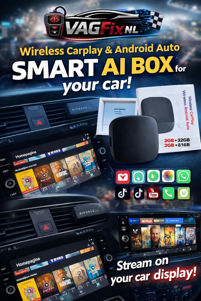 CARPLAY/ANDROIDAUTO SMARTBOX YOUTUBE/NETFLIX ETC, Ophalen, Zo goed als nieuw