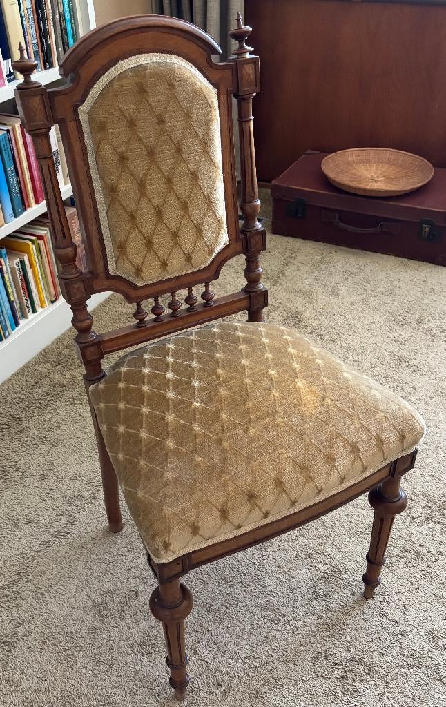 Antieke Victoriaanse side chair of stoel, Ophalen