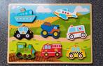 Houten puzzels met voertuigen, Ophalen, Minder dan 10 stukjes, 6 maanden tot 2 jaar