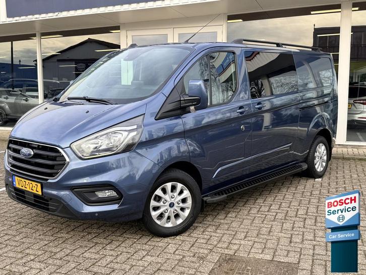 Ford Transit Custom 300 2.0 TDCI 170pk L2H1 Limited DC | Aut, Auto's, Bestelauto's, Bedrijf, Te koop, ABS, Achteruitrijcamera