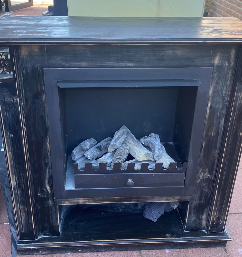 Gratis Sfeervolle schouw, Huis en Inrichting, Haarden, Ophalen, Gebruikt, Vrijstaande haard, Gelhaard