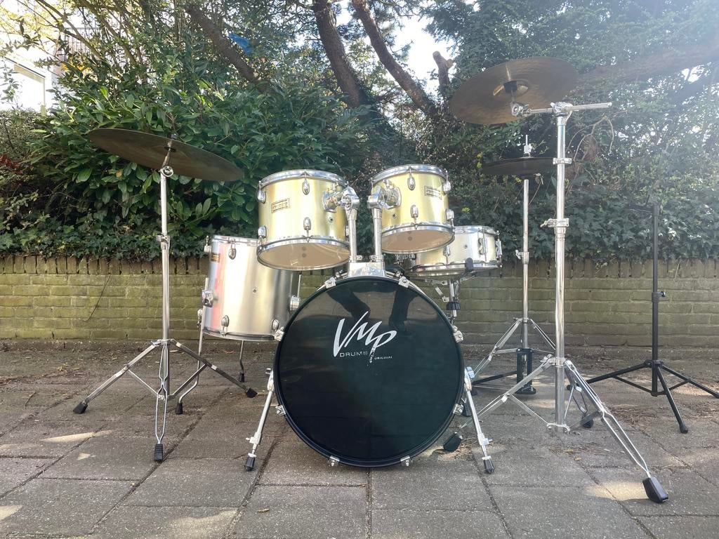 VMP 5-delig Drumstel - Paiste 101 & Remo Vellen, Muziek en Instrumenten, Drumstellen en Slagwerk, Ophalen, Gebruikt, Overige merken