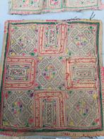 Set van 6 handgemaakte antieke textielpanelen, Ophalen of Verzenden