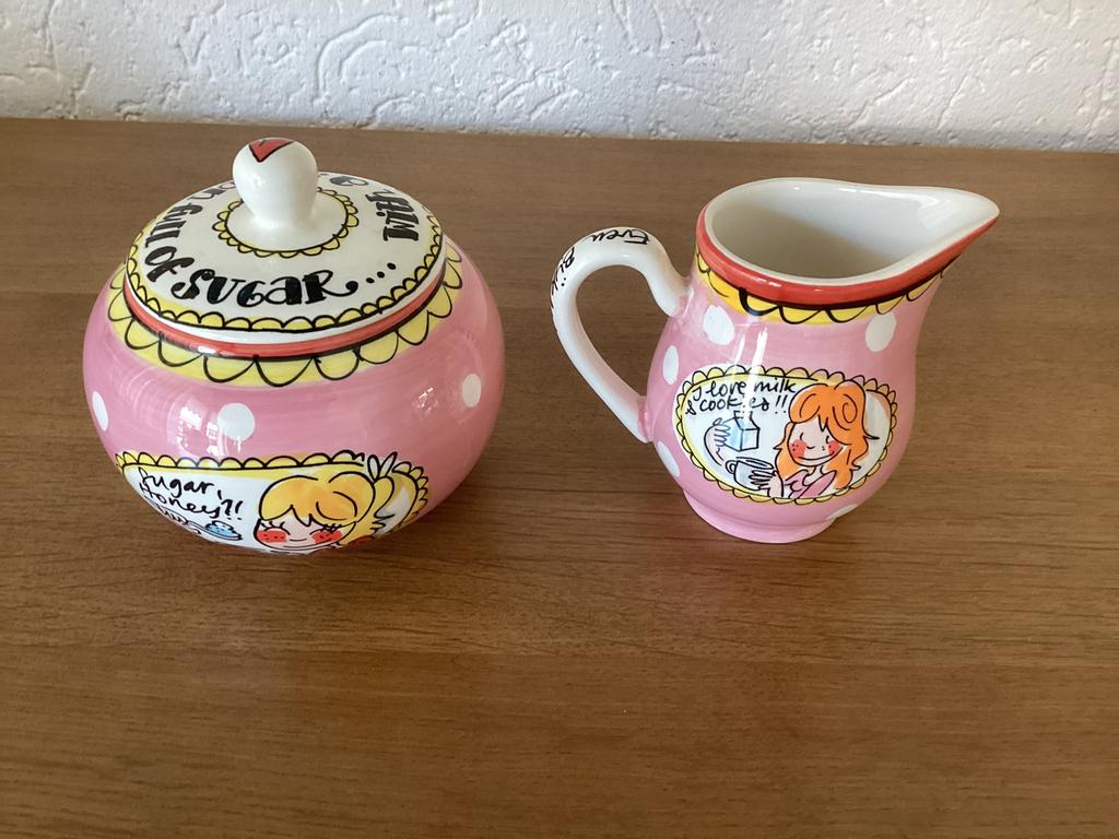 Blond suikerpot en melkkan, Huis en Inrichting, Keuken | Servies, Blond Amsterdam, Overige typen, Ophalen of Verzenden, Zo goed als nieuw