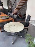 Knoll Florence marmeren tafel eettafel Calcatta marmer staal, Waterstad 23, High-end Furniture, Rond, Zo goed als nieuw