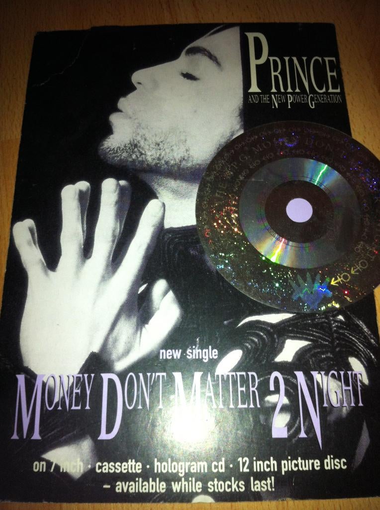 Prince Money don't matter 2night stand display standaard, Ophalen of Verzenden, Gebruikt, Overige typen