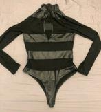 sexy body wetlook met mesh, maat S, als nieuw, Verzenden, Zwart, Body of Korset