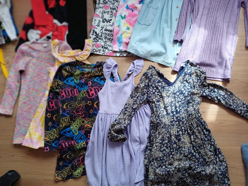 Meisjes pakket alle seiz. maat 116-122, Ophalen of Verzenden, Gebruikt, Meisje, Setje