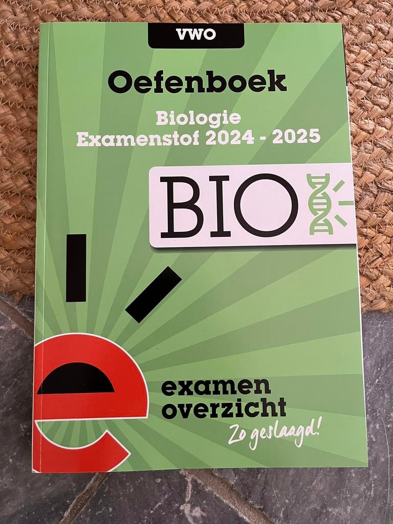 Oefenboek biologie examenoverzicht VWO, Verzenden, Zo goed als nieuw, VWO, Biologie
