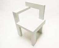 Rietveld Steltman stoelen wit, 2x, L en R, Huis en Inrichting, Stoelen, Ophalen, Wit, Twee