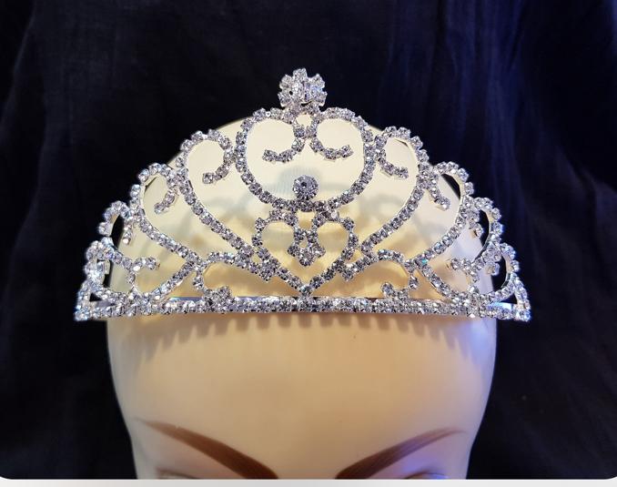 Tiara / Kroon met strass steentjes, Herwe, Nieuw, Ophalen of Verzenden, 1625wr