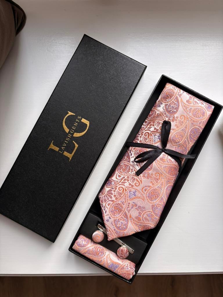 Lavish Gents Luxe Stropdas Set - Nieuw in Geschenkdoos, Ophalen of Verzenden, Zo goed als nieuw