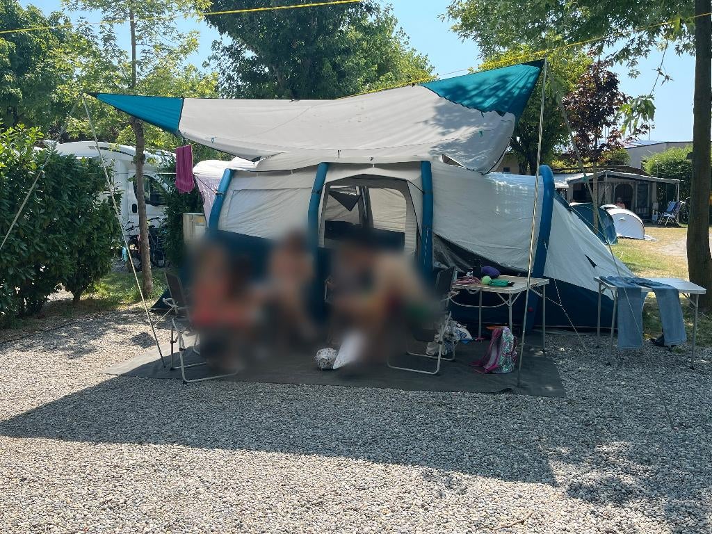 Quechua Air Seconds 6.3 XL Fresh & Black met extra luifel, Caravans en Kamperen, Ophalen, Gebruikt, Tot en met 6