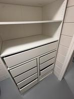 Witte kledingkast met planken en lades, Huis en Inrichting, Kasten | Kledingkasten, Ophalen, Gebruikt, 200 cm of meer, 50 tot 100 cm