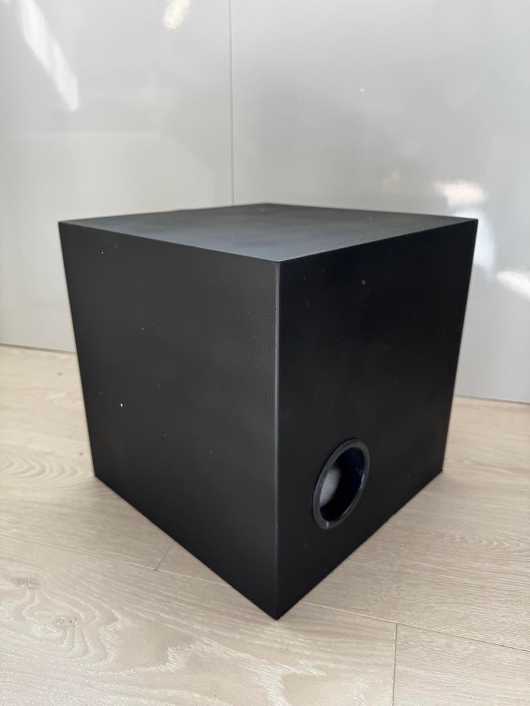 Audiostatic Subwoofer - Mat Zwart (31x31x31 cm), Ophalen of Verzenden, Gebruikt, Subwoofer, Overige merken