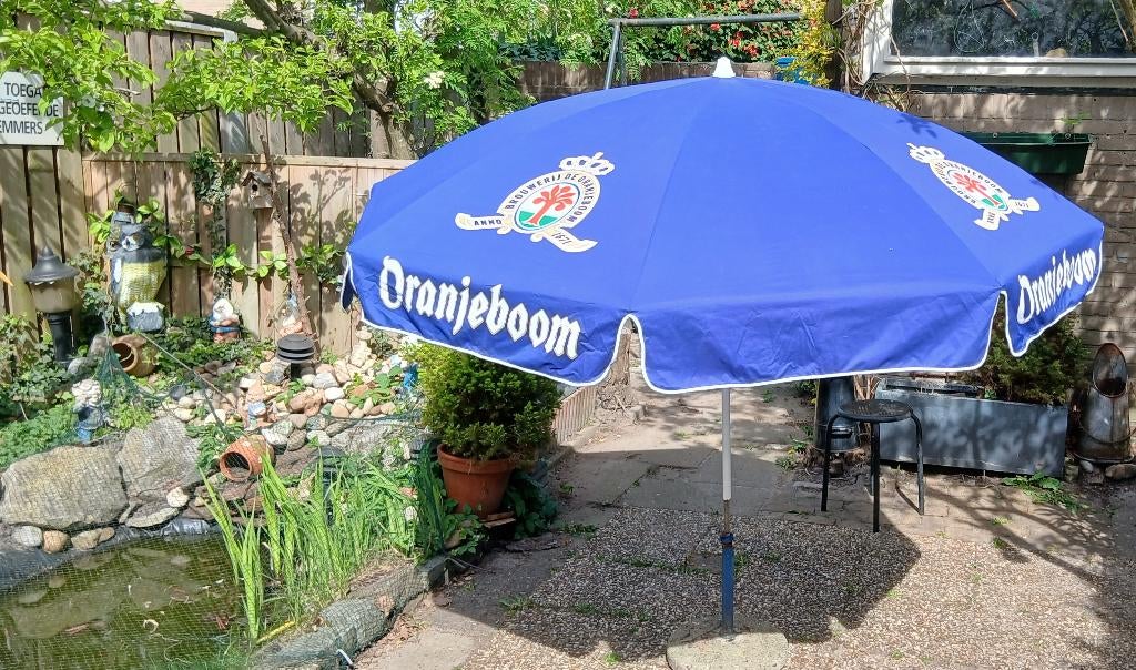Oranjeboom bier parasol, Ophalen, Zo goed als nieuw, Overige typen, Oranjeboom
