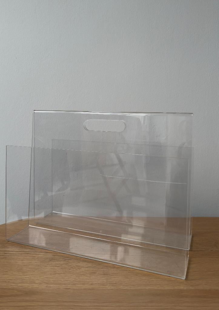 Vintage design magazine rack plexiglass, Ophalen of Verzenden