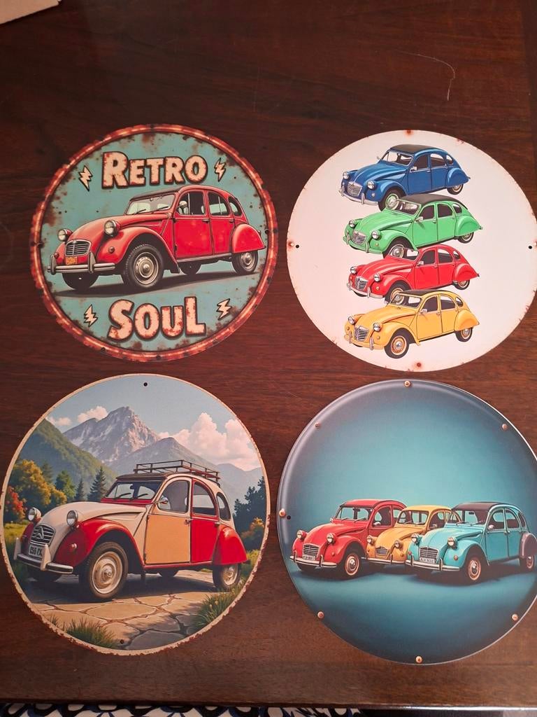 Metalen Wandborden Citroën 2CV, Ophalen of Verzenden, Zo goed als nieuw, Auto's