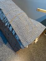 Luilak zwart-wit deken met kwastjes - geometrisch patroon, Ophalen of Verzenden, Nieuw