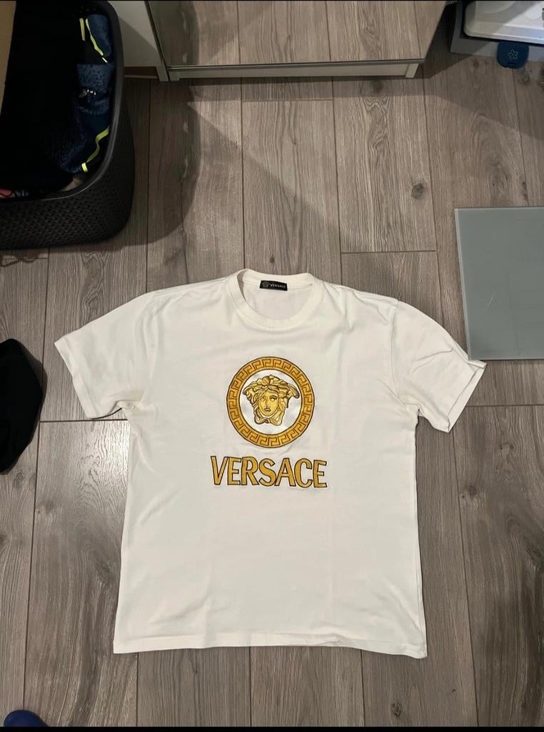 Versace T-shirt met Medusa-logo, Kleding | Heren, T-shirts, Wit, Nieuw, Overige maten, Ophalen of Verzenden