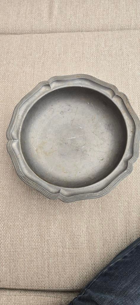 Antieke tinnen schaal - Zemeta, Ophalen of Verzenden