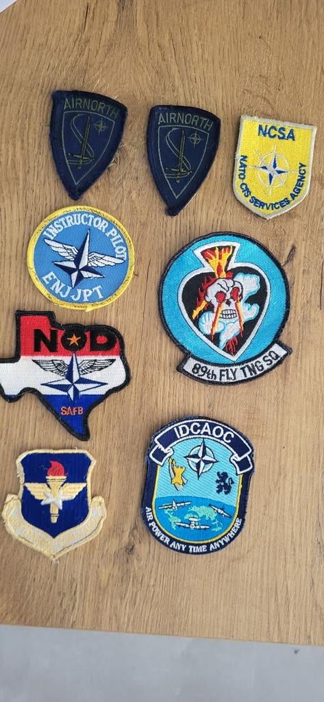 Verzameling militaire patches - NATO, USAF, Airnorth, Ophalen of Verzenden, Gebruikt, Overige typen