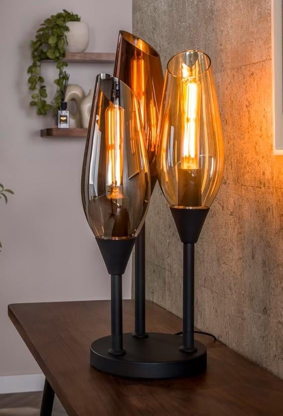 Tafellamp, Huis en Inrichting, Lampen | Tafellampen, Ophalen, Nieuw, Glas, 50 tot 75 cm