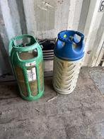 2 kunststof heftruck gasflessen gevuld, Ophalen, Gebruikt