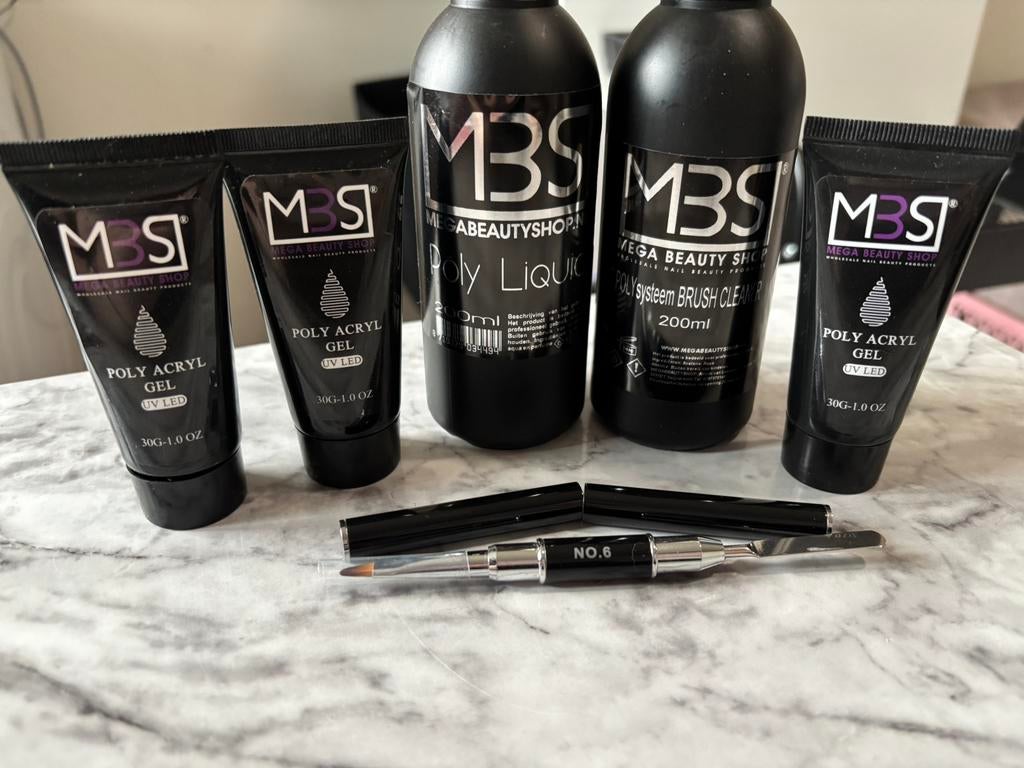 Poly acryl gel - nagels benodigdheden, Overige kleuren, Ophalen of Verzenden, Zo goed als nieuw, Handen en Nagels