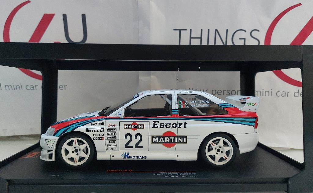 Ixo 1:18 Ford Escort WRC No.22, Rally San Remo 1998 Martini, Hobby en Vrije tijd, Modelauto's | 1:18, Ophalen of Verzenden, Nieuw