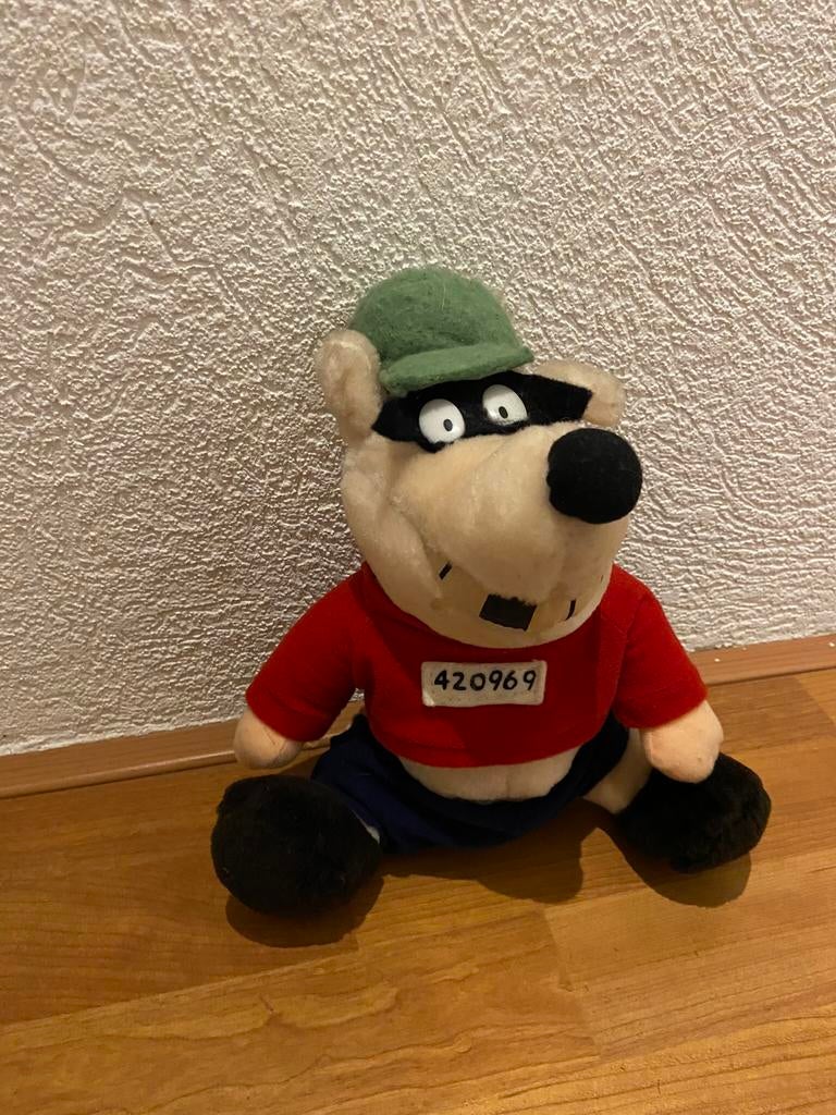 Donald Duck zware jongens boef knuffel gevangenis stripfiguu, Ophalen of Verzenden, Donald Duck, Zo goed als nieuw, Beeldje of Figuurtje