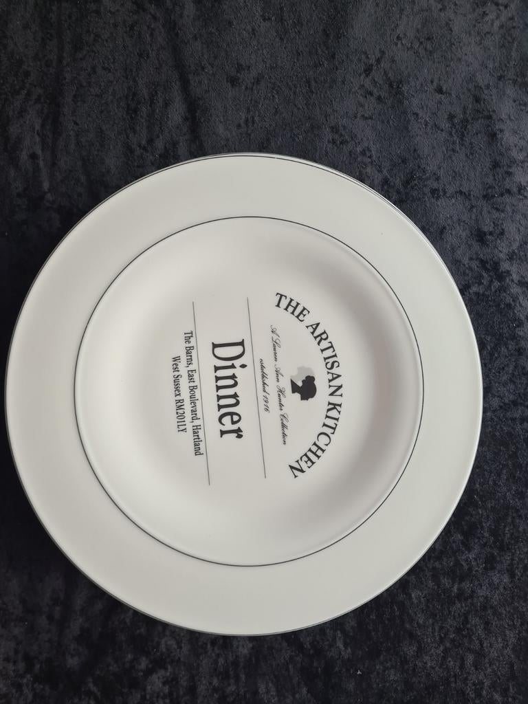 Set van 4 "The Artisan Kitchen" dinerborden, Huis en Inrichting, Keuken | Servies, Ophalen, Overige stijlen, Bord(en)