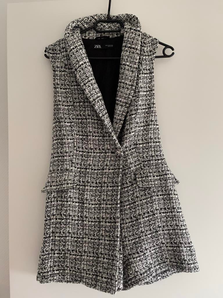 Zara tweed jumpsuit maat s, Kleding | Dames, Jumpsuits, Ophalen of Verzenden, Zo goed als nieuw, Maat 36 (S), Grijs