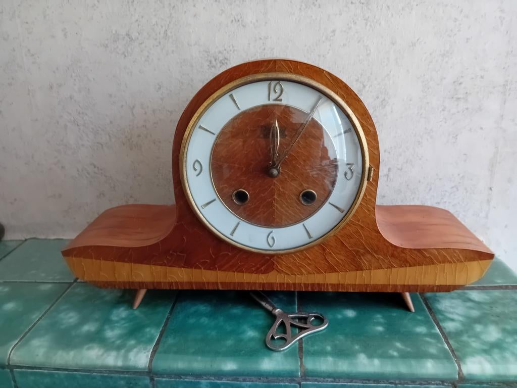 Vintage tafelklok met sleutel - Jaren '50/'60, Ophalen