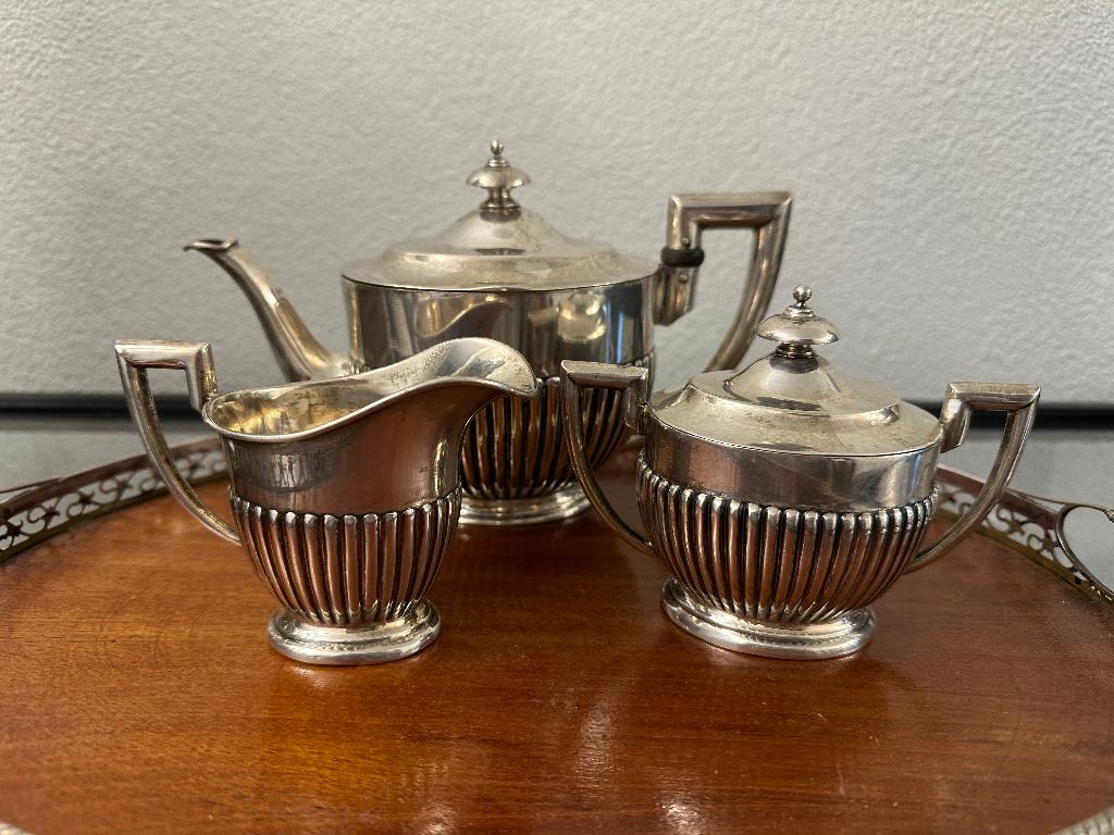 zilver thee servies, Overige materialen, Gebruikt, Overige typen, Ophalen of Verzenden