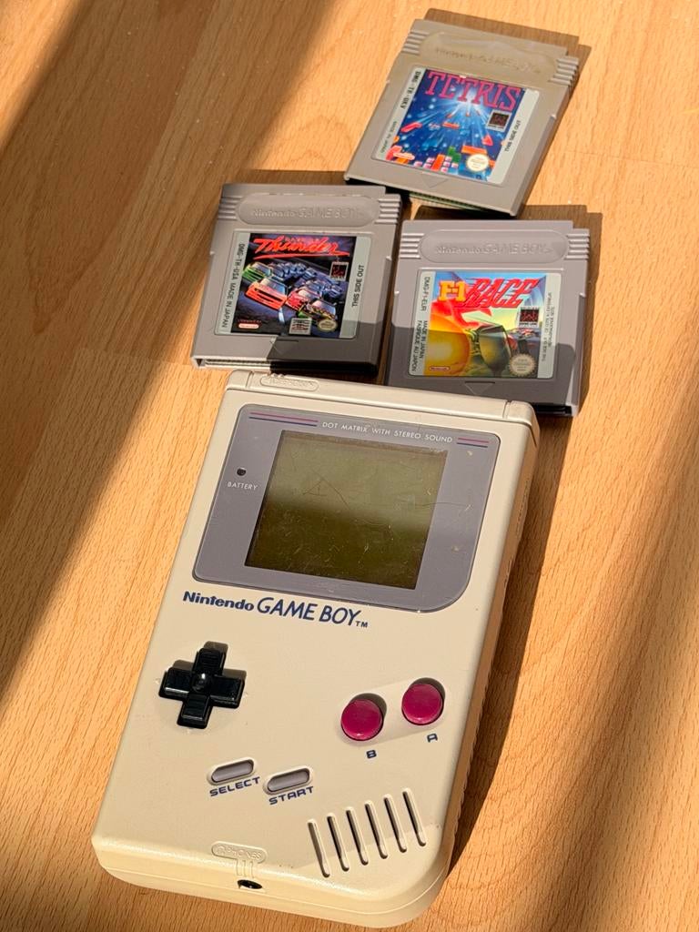 Complete Originele Game Boy Classic set uit 1989, Ophalen of Verzenden, Gebruikt, Game Boy Classic, Met games