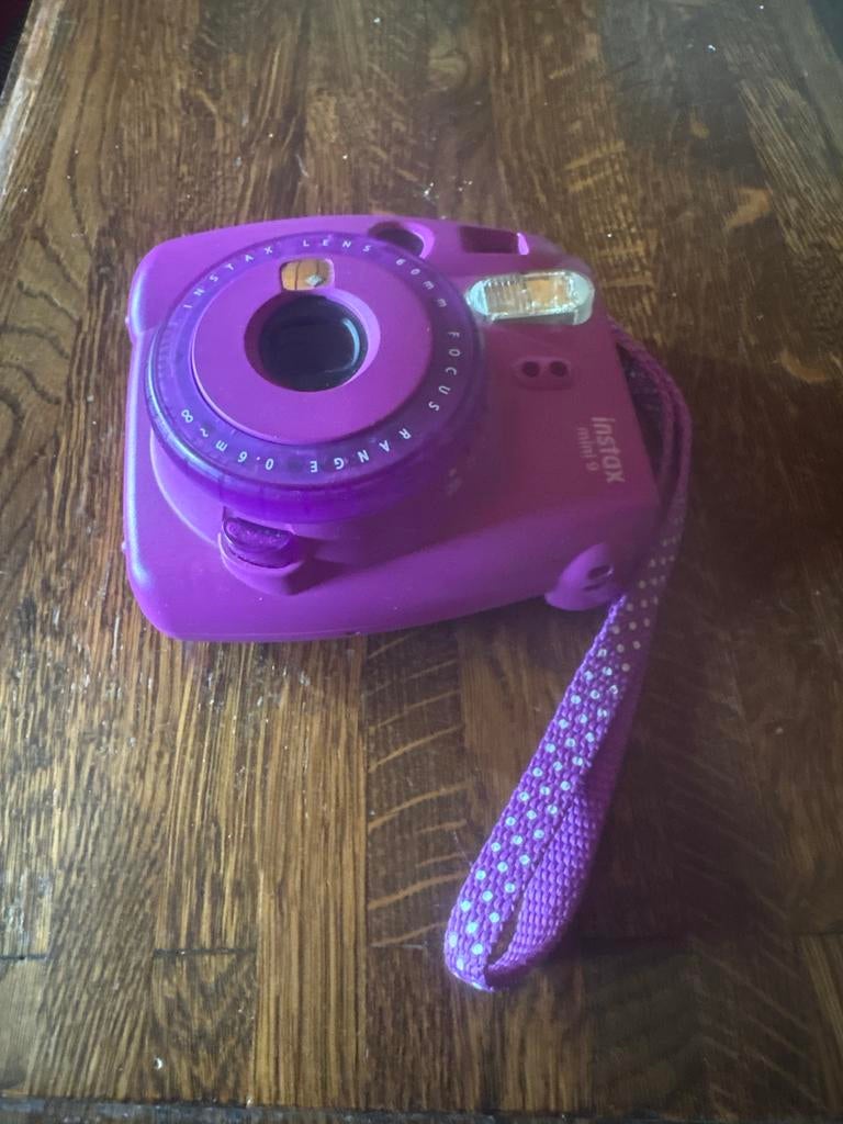 Instax mini 9 paars, Ophalen of Verzenden, Gebruikt, Polaroid, Fuji