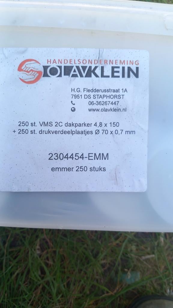 250x Dakparker 4,8x150 met drukverdeelplaatjes, Doe-het-zelf en Verbouw, IJzerwaren en Bevestigingsmiddelen, Ophalen of Verzenden