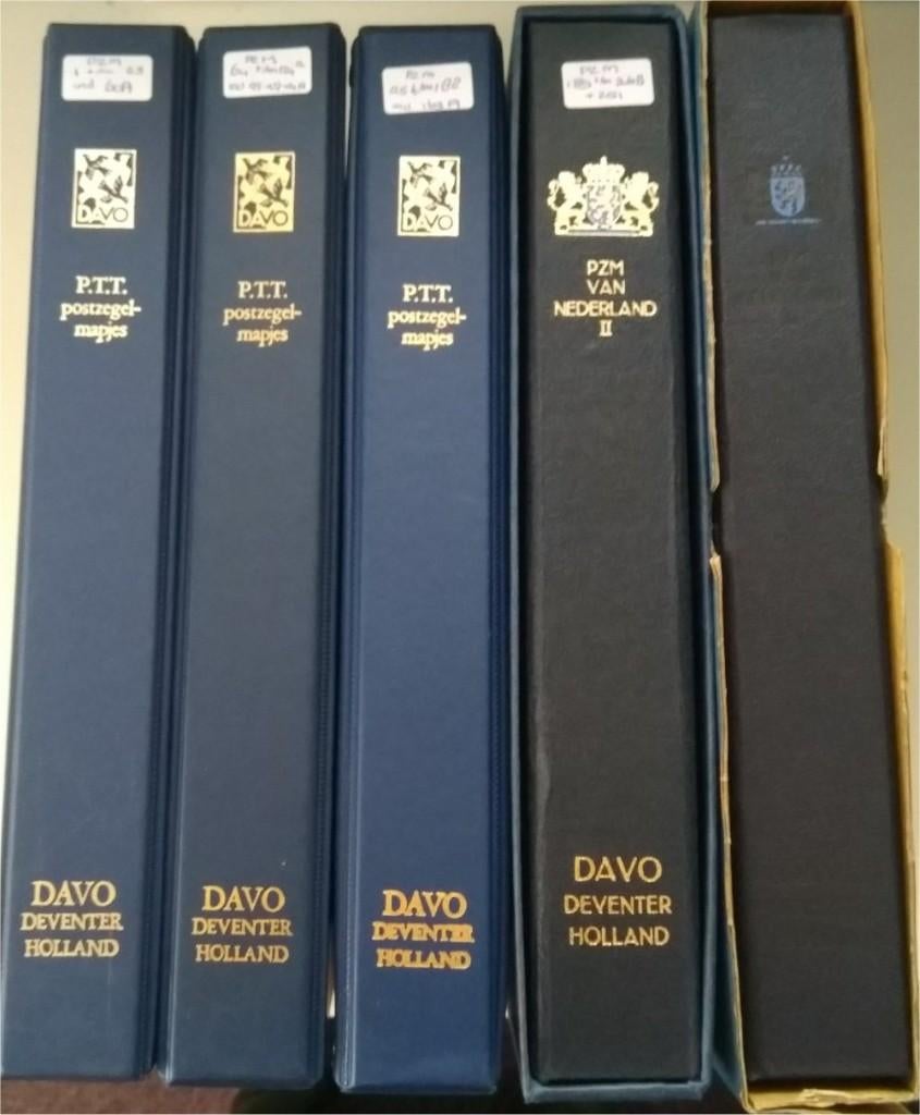 5x DAVO PZM verzamelalbums + Postzegelmapjes (PZM), Ophalen of Verzenden, Nederland